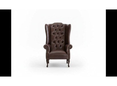Chesterfield sillón orejero, sofás tapizados, silla clásica de primera clase #130.