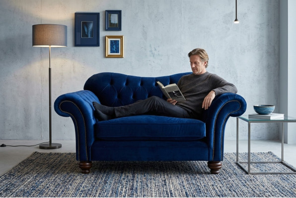 Sofá Chesterfield de diseño Sillón Sofá Acolchado de lujo Textil Sofá de 1 plaza #132