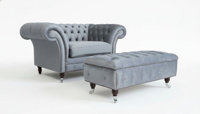 Chesterfield Taburete Puf Silla de pie Tapizado Otomana Auxiliar Relax Textil Cuero Nuevo