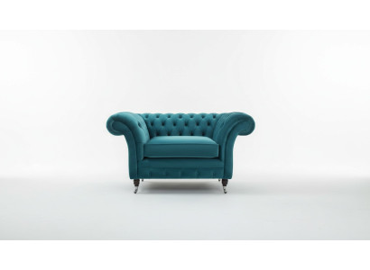 Sillón Chesterfield Sofá de televisión de una plaza Sofá de tela Material de tapizado 136