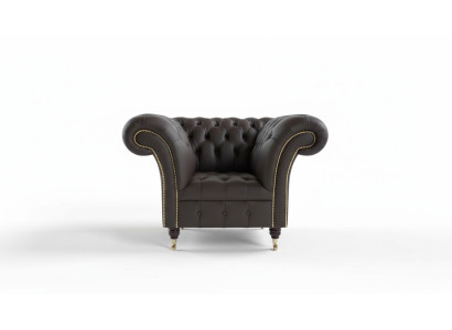 Sofá de diseño Chesterfield Sillón Sofá Tapizado Lujo Tela Sofá de una plaza #211