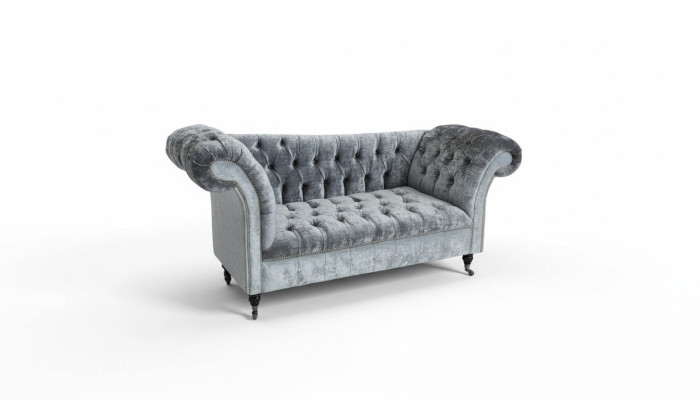 Diseño Chesterfield tela sofá chaise lounge acolchado nuevo sofás chaise longue