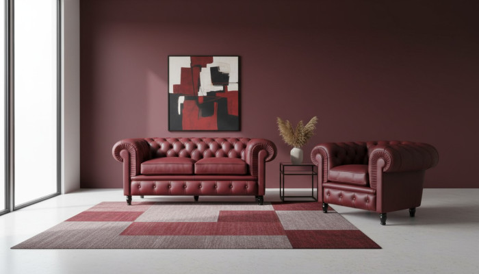 Chesterfield sofá tapizado 2+1 plazas conjunto de muebles tapizados sofás.