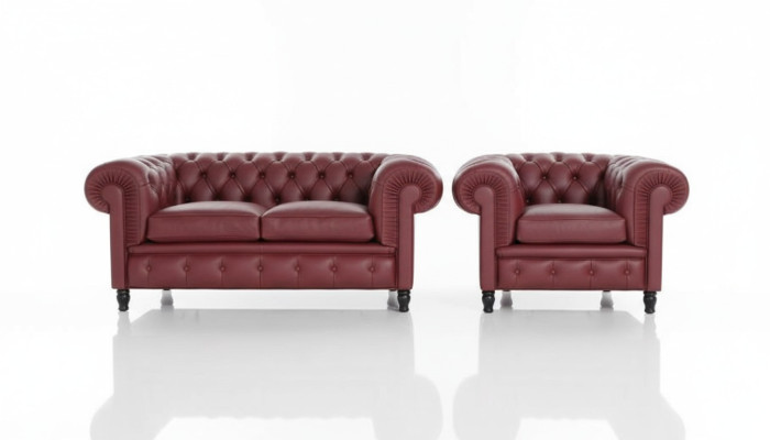 Chesterfield sofá tapizado 2+1 plazas conjunto de muebles tapizados sofás.