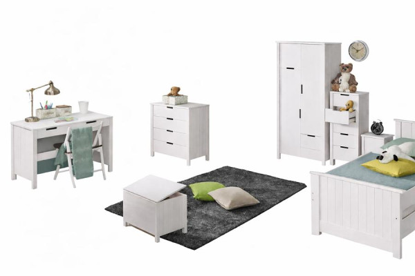 Muebles de cama infantiles y juveniles de madera real con colchón. Muebles infantiles para dormitorio.