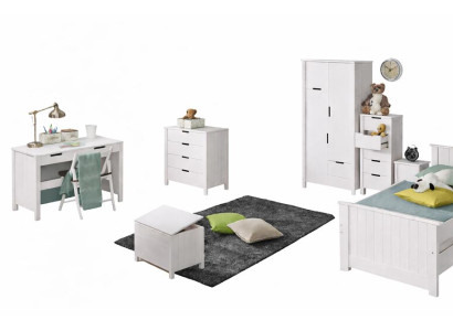 Muebles de cama infantiles y juveniles de madera real con colchón. Muebles infantiles para dormitorio.