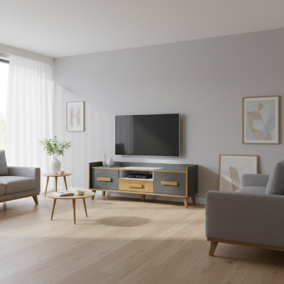 Mueble de televisión para habitación juvenil o sala de estar de la colección de paredes para la sala de estar.