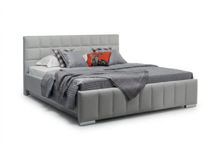 Cama doble de lujo de alta calidad con diseño acolchado de cuero para hoteles de matrimonio.