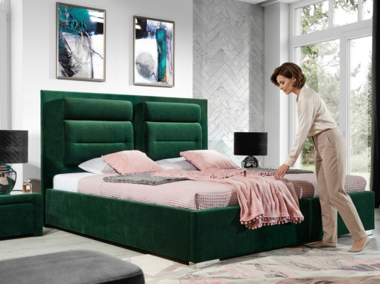 Cama de diseñador dormitorio camas textil cuero hotel lujo acolchado terciopelo