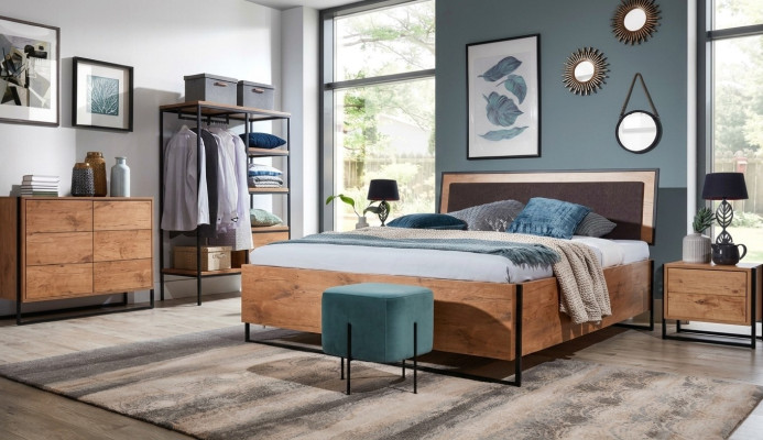 Cama de diseñador de madera Dormitorio Camas Textil Cuero Hotel Lujo Tapicería