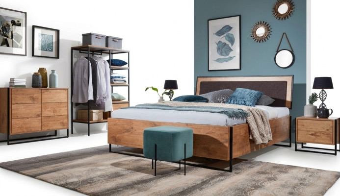 Cama de diseñador de madera Dormitorio Camas Textil Cuero Hotel Lujo Tapicería