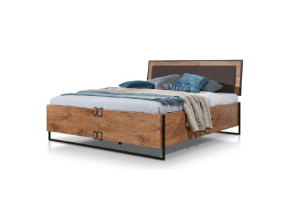 Cama tipo loft de madera camas de diseñador tapizado de cuero textil tela Hote 140 160 180