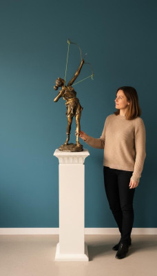 Diosa Diana Arco Flecha XXL Estatua Diseñador Escultura Figura Estatuas Decoración
