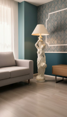 Lámpara de pie para sala de estar, luz de diseño XXL, figura, escultura, nuevo.