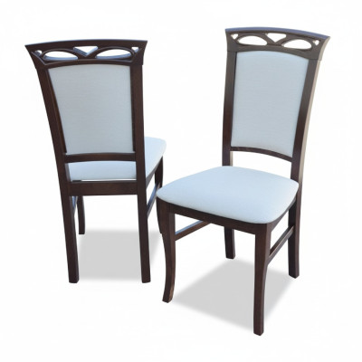 4x Set de sillas de diseñador para comedor con respaldo acolchado, asiento completo