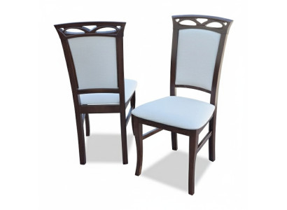 Conjunto de 6 sillas de comedor de diseñador con respaldo acolchado, asiento completo.