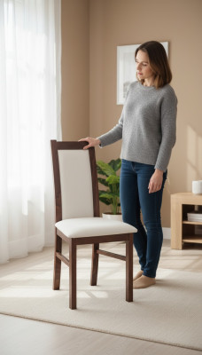 4x juego de sillas Chesterfield Juego de asientos Tapizado Sillones Sillas de comedor Cuero Reposabrazos K17
