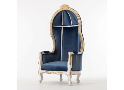 Trono Sillón Real Tapizado Chesterfield De terciopelo 1 plaza Estilo antiguo Sillas