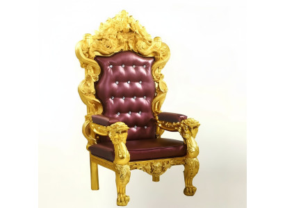 Trono Silla Real Chesterfield de terciopelo 1 plaza de estilo antiguo sillón