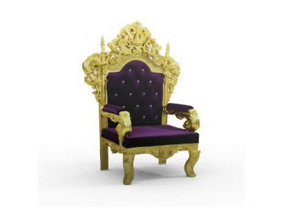 Chesterfield trono silla real de terciopelo tapizado estilo antiguo para 1 persona.