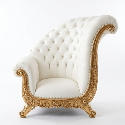 Trono Sillón Real Sillones tapizados Chesterfield de terciopelo estilo antiguo de 1 plaza