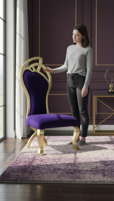Trono Sillones Silla Real Terciopelo Tapizado Chesterfield 1 Plaza Estilo Antiguo