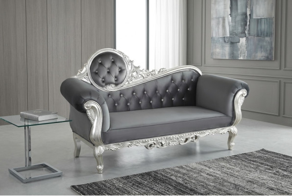 Trono Silla tapizada real Chesterfield de terciopelo de 2 plazas de estilo antiguo.