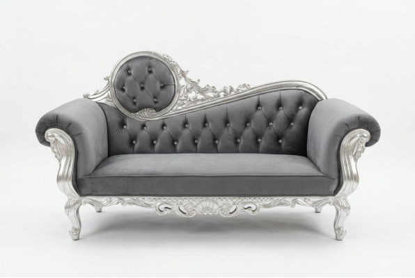 Trono Silla tapizada real Chesterfield de terciopelo de 2 plazas de estilo antiguo.