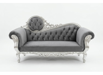 Trono Silla tapizada real Chesterfield de terciopelo de 2 plazas de estilo antiguo.
