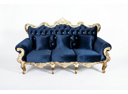 Sofá trono Real tapizado Chesterfield de terciopelo estilo antiguo de 3 plazas completamente nuevo.