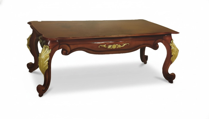 Barroco Rococó Mesa de centro de madera de categoría extra para sofá o sillón