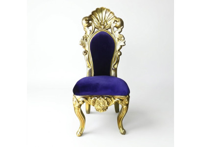 Silla Trono Sillón Comedor Diseñador Madera Estilo Antiguo Barroco Rococó Sillas