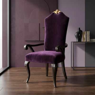 Silla sillas trono sillón juego comedor diseñador madera antiguo estilo barroco