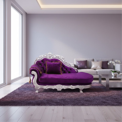 Edle Chesterfield estilo antiguo Chaiselongue sofá tumbona nueva Récamier