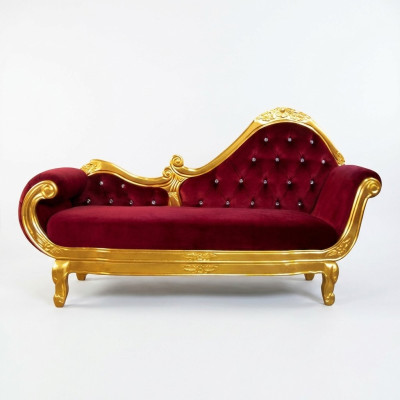 Chaiselongue cama Relax Sofá Sillón Clásico Barroco Rococó Art Nouveau real