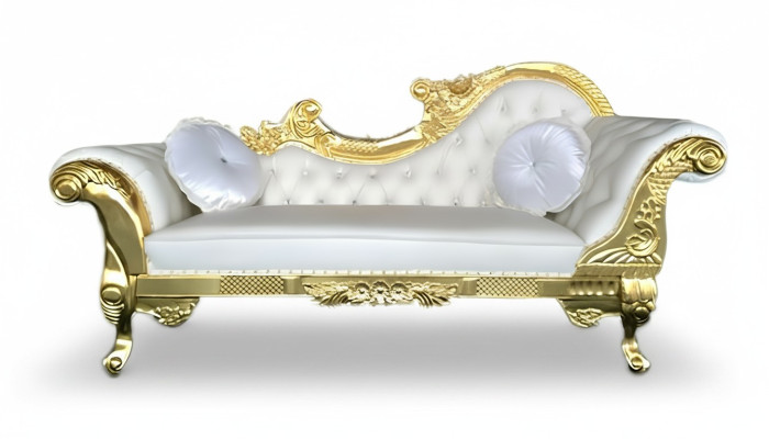 Noble Chaise Longue Chesterfield de estilo antiguo Sofá Chaise Longue Cama Nueva