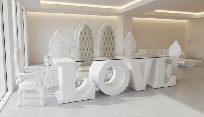 Mesa de comedor de lujo de bodas Mesa Barroca Rococó Masiva Mesas clásicas