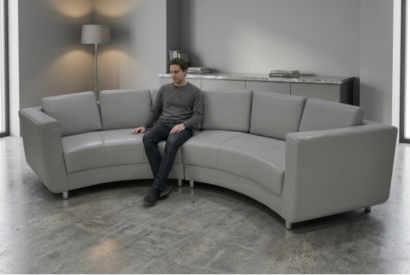 Sofá redondo Muebles de sala Sofás de cuero Sofás Sofá Rincón de paisaje Esquina Nuevo