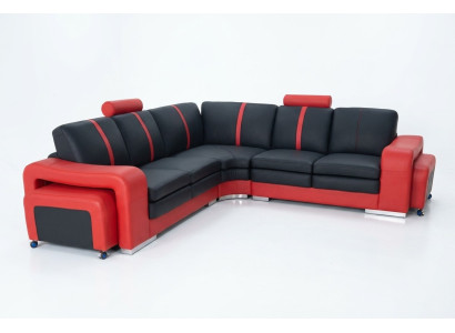 Diseño de sofá de esquina acolchado, conjunto de sofás modernos para espacios decorativos.