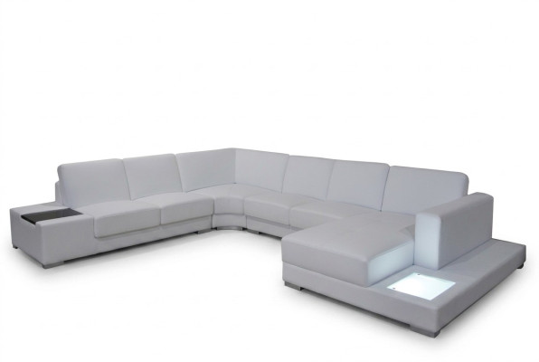 Sofá de cuero Sofá Salón Sofá de esquina Conjunto de diseño de sala de estar Sofá moderno en forma de U A1110
