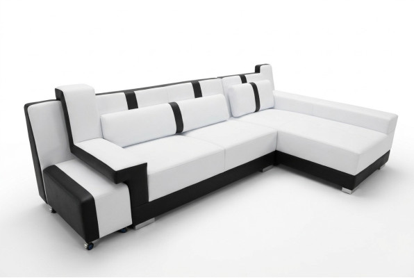 Sofá esquinero sofá almohadilla esquinero conjunto de asientos decoración del hogar iluminado forma en L cuero