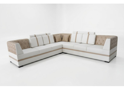 Sofá de cuero Sofá Conjunto de esquina de diseño moderno A1128