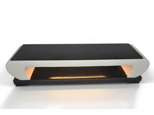 RTV Mueble de TV Cuero Mesa de diseño Mesa de vidrio Armario de televisión Nuevo Moderno