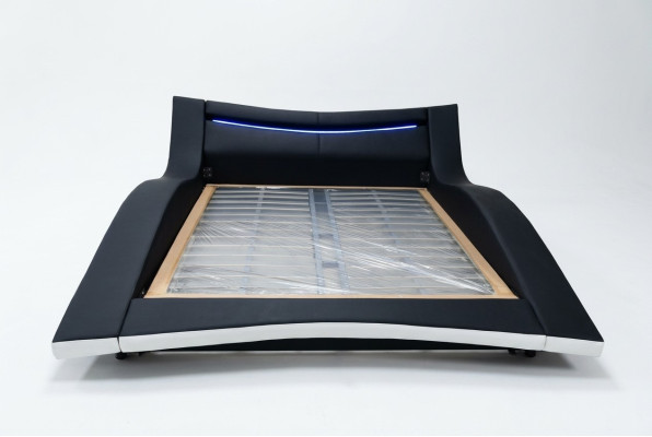 Diseño de lujo Cama doble de hotel de cuero tapizado Ehe Estructura de cama moderna nueva