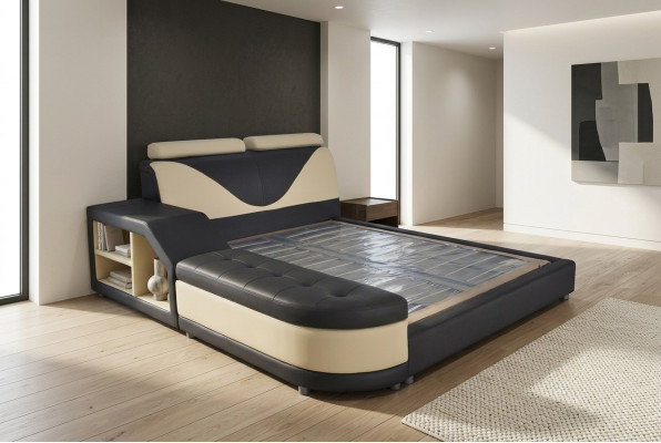 Diseño de lujo cama tapizada matrimonial hotel camas modernas cuero 140/160/180/200 cm