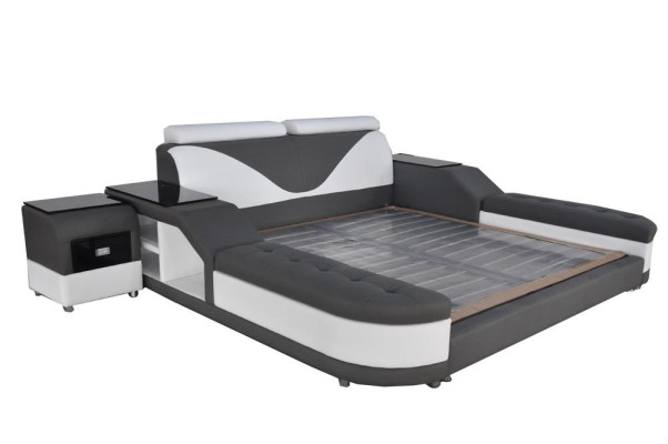 Diseño de cama doble de cuero acolchado moderno 140/160/180/200 cama LB8817.