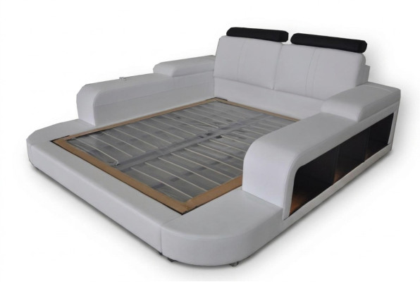 Lujo Cuero Diseño Camas acolchadas Modernas Cama doble 140/160/180/200.