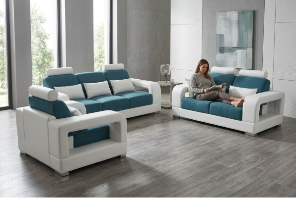 Sofá Sofá Tapizado Sofá Paisaje de estar Asiento Muebles Set Suite 3+2+1 Sofás