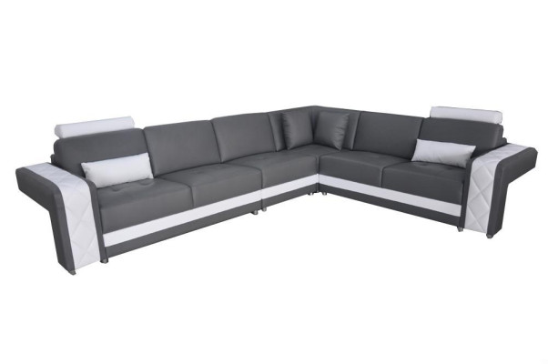 Sofá de cuero Sofá conjunto de esquina diseño de salón moderno en forma de L