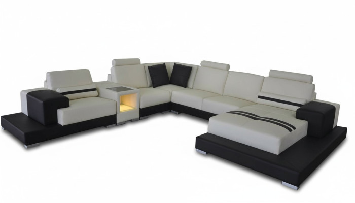 Sofá de cuero Sofá conjunto de esquina Diseño de sofá moderno y decorativo